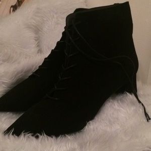 Free People Black Lace-up Boots